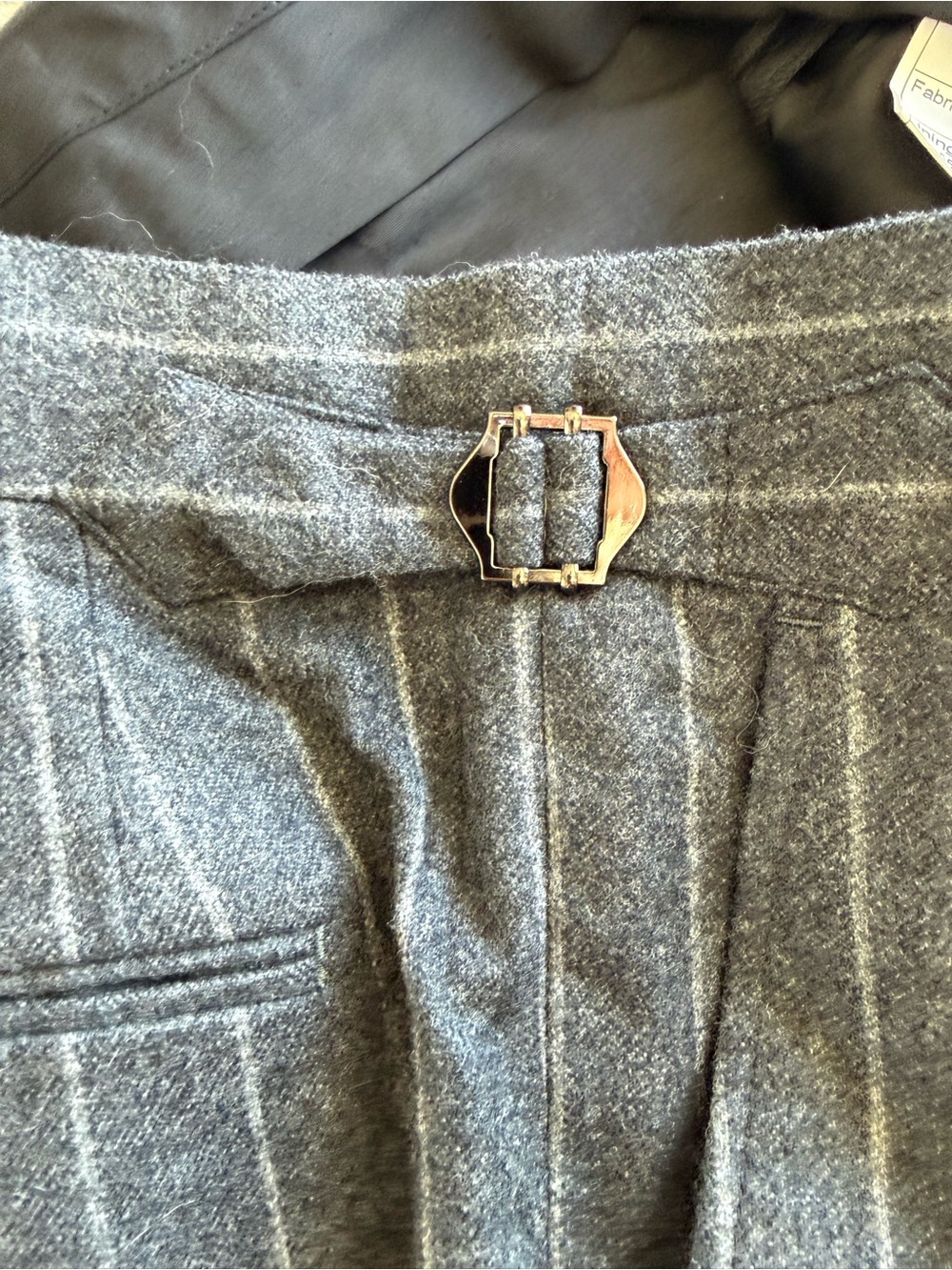 Men's Charcoal Pinstripe Dress Pants - Classic Tailored Fit - Picture 4 of 5